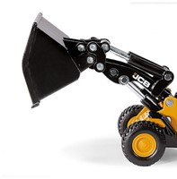 Siku JCB 457 Shovel 1:87 metaal/kunststof geel/zwart scharnierend koppelstuk beweegbare graafbak-3