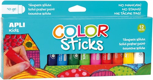 APLI - Color stick dik basis 12 kleuren