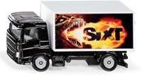 Siku vrachtwagen met Sixt kofferopbouw speelgoedvrachtwagen metaal/kunststof zwart/wit achterklep kan worden geopend drakenmotief-2