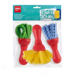 APLI - Eva & Spons Maxi Borstels 3 stuks