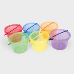 Tickit Doorschijnende Kleuren Emmers (per 6 stuks)