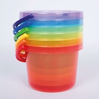 Tickit Doorschijnende Kleuren Emmers (per 6 stuks)-2