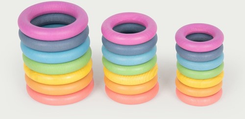 Tickit Regenboog Houten Ringen
