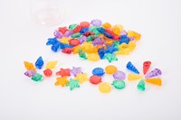 Tickit Doorschijnende Gekleurde Schelpen - Pk72-2