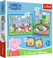 Trefl 2in1 + memos - Happy moments with Peppa Pig / HASBRO Peppa Pig