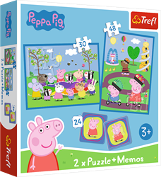 Trefl 2in1 + memos - Happy moments with Peppa Pig / HASBRO Peppa Pig