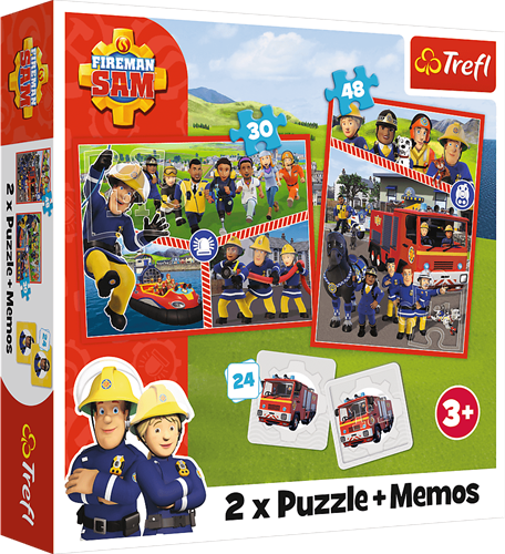 Trefl 2in1 + memos - Fireman Sam's squad / Prism A&D Fireman Sam