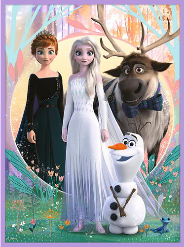 Trefl 2in1 + memos - Princesses in their land / Disney Frozen 2-3