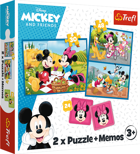 Trefl 2in1 + memos - Meet the Disney characters / Disney Standard Characters