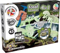 Science4you Fossil Excavations 4 in 1 Glow in the Dark-2