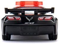 Siku Chevrolet Corvette ZR1 Police metaal/kunststof zwart/wit motorkap kan open Amerikaanse politieauto-3