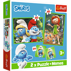 Trefl 2in1 + memos - Smurfs have fun / The Smurfs