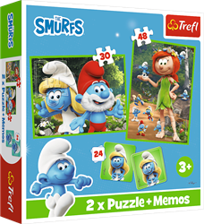 Trefl 2in1 + memos - Smurfs have fun / The Smurfs