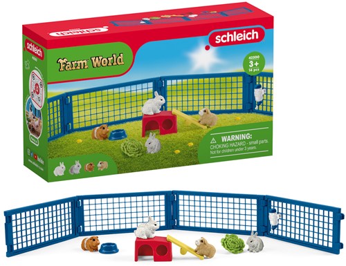 Schleich Farm World Tehuis voor konijntjes en cavia's-2