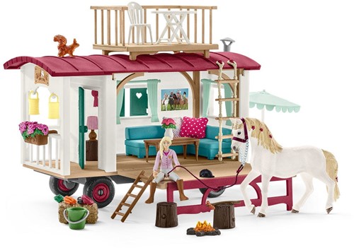 Schleich Horse Club Woonwagen voor geheime club-bijeenkomste