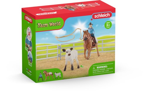 Schleich Farm World Team roping met cowgirl-3