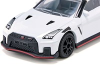 Siku Nissan GT-R Nismo speelgoedauto metaal/kunststof zwart/wit met rubberen banden en achtervleugel-3