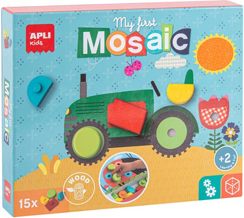 APLI - Mijn eerste houten Mozaïek (5 kaarten, 15 houten vorm