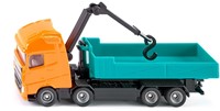 Siku Volvo Kiepcontainer met kraan metaal/kunststof oranje/turquoise kantelbare container draaibare kraan-3