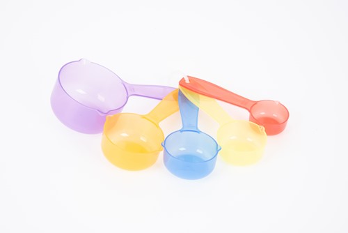 Tickit Doorschijnende Kleur Maatbekers - Pk5