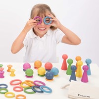Tickit Regenboog Houten Ringen-2