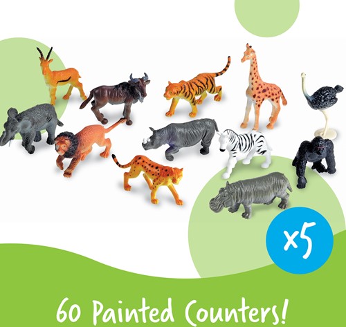 Learning Resources - Jungle Animal Counters (Set of 60)-2