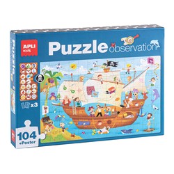 APLI - Piratenschip Observeer Puzzel 104-delig 5x5cm (654x41