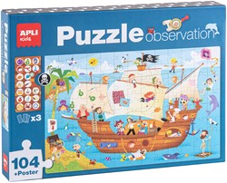 APLI - Piratenschip Observeer Puzzel 104-delig 5x5cm (654x41