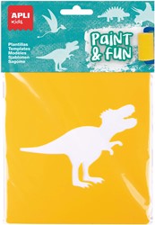 APLI - Dinosaurus Stencils 6 Stuks