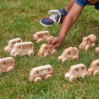 Tickit Natuurlijke Houten Voertuigen Set-2