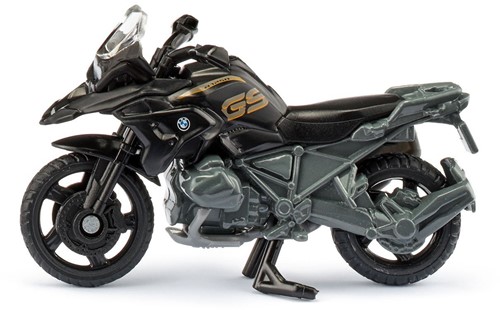Siku BMW R 1250 GS LCI speelgoedmotor metaal/kunststof zwart/zilver beweegbaar stuur en standaard rubberen banden-2