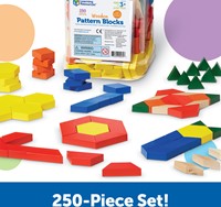 Learning Resources - Wooden Pattern Blocks, 1 cm (Set of 250)-2