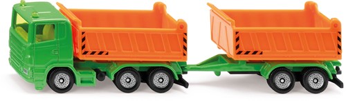 Siku Vrachtwagen met kiepbak en kipperaanhanger