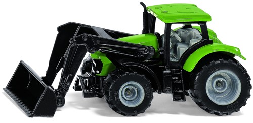 Siku Deutz-Fahr met voorlader metaal/kunststof groen beweegbare voorlader verwijderbare cabine trekhaak-2