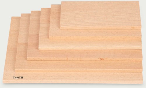 Tickit Natuurlijke Houten Architect Rechthoekige Panelen