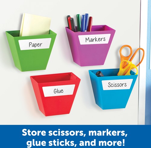 Learning Resources - Magnetic Create-a-Space™ Storage Bins (Set of 4)-2