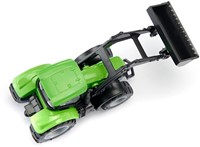Siku Deutz-Fahr met voorlader metaal/kunststof groen beweegbare voorlader verwijderbare cabine trekhaak-3