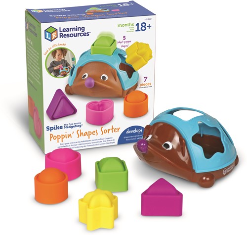 Learning Resources - Spike The Fine Motor Hedgehog® Poppin’ Shapes Sorter