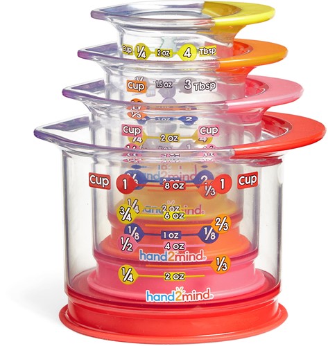 Learning Resources - Rainbow Fraction® Liquid Measuring Cups-2