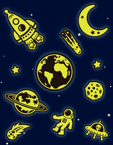 APLI - 1 Vel Stickers Glow In The Dark Ruimte-3