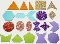 Tickit Doorschijnende Regenboog Glitter Vormen