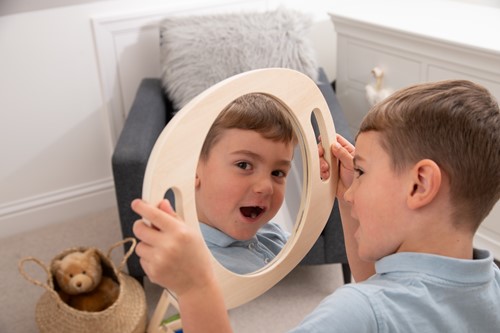 Tickit Gemakkelijk vast te houden Houten Spiegel-3