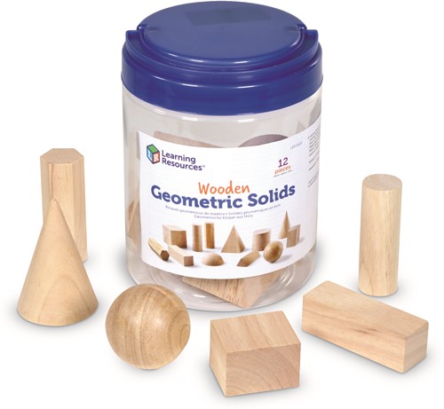 Learning Resources - Wooden Geometric Solids (Set of 12)