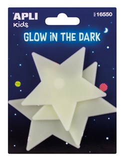 APLI - Stickers Glow In The Dark Ster 3 stuks
