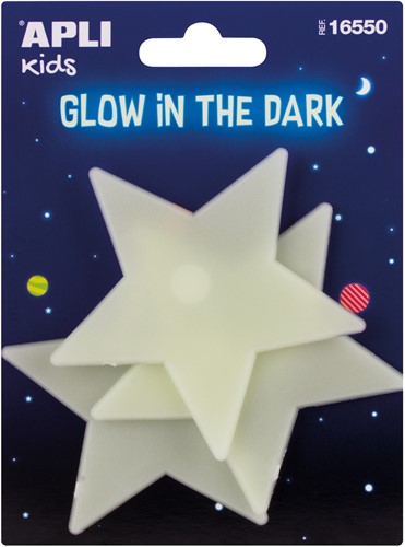 APLI - Stickers Glow In The Dark Ster 3 stuks