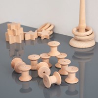 Tickit Natuurlijke Houten Spoelen-3