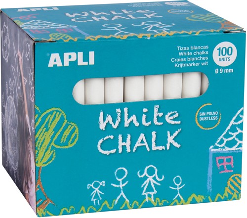 APLI - Krijt Wit 100 stuks