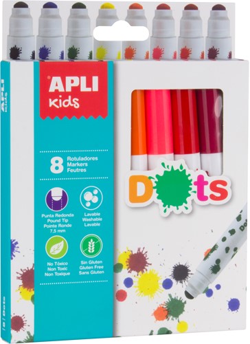 APLI - Dots Viltstiften 8 stuks