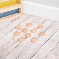 Tickit Natuurlijke Houten Halve Bollen-3