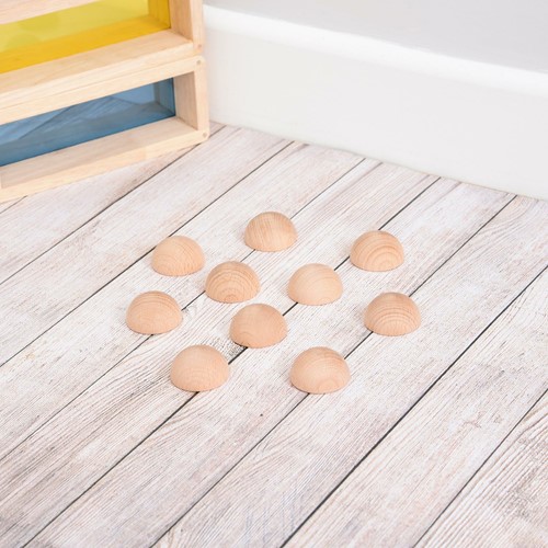 Tickit Natuurlijke Houten Halve Bollen-3